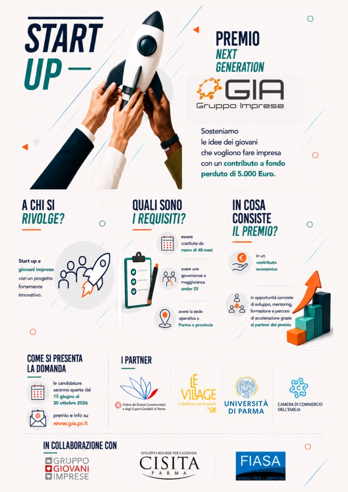 Premio Next Generation GIA: al via il bando per sostenere le startup innovative del territorio